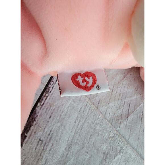 Ty Pillow Pals Pink Bunny Rabbit Carrots Plush Stuffed Animal 1996 12in - Picture 5 of 8